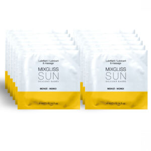 MIXGLISS - LUBRIFICANTE BASE DE SILICONE AROMA MONOI 12 DOSE ÚNICA 4ML